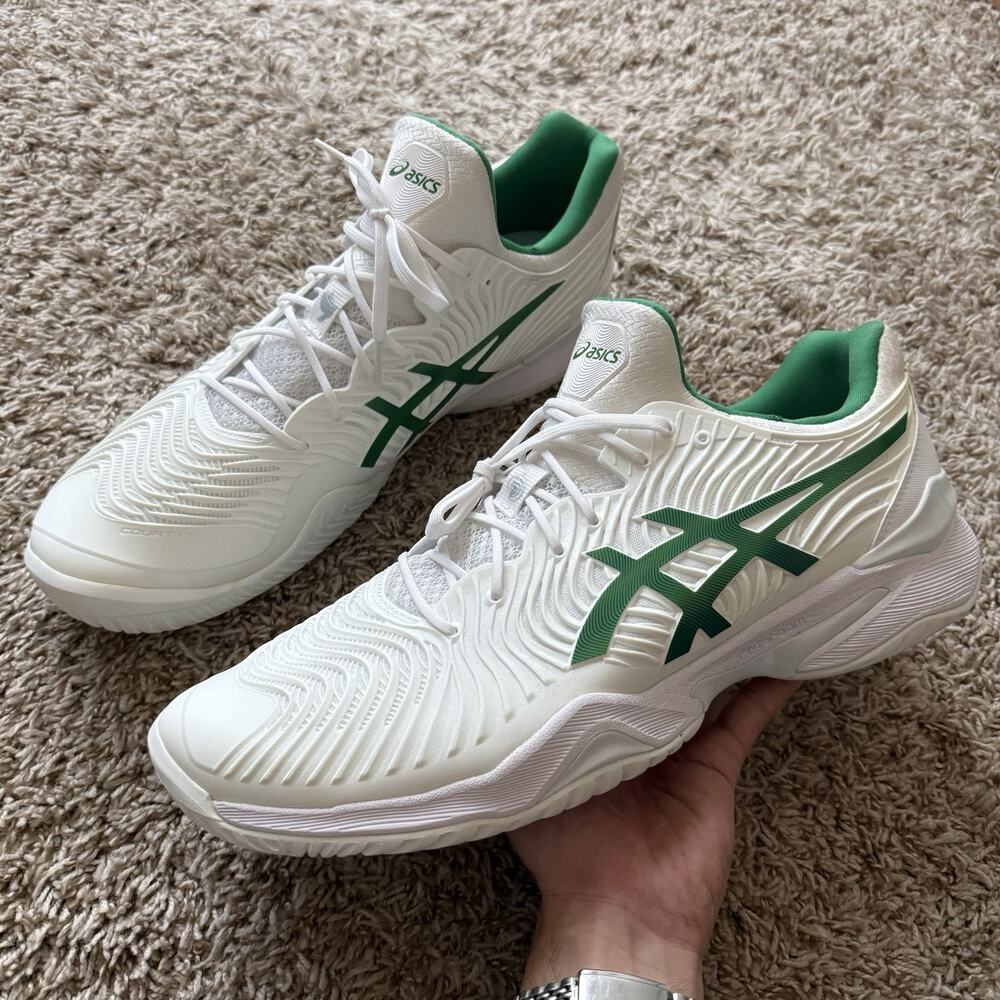 NWT Asics Court FF Novak White Green Australian Open Tennis Shoes Men’s Size 15
